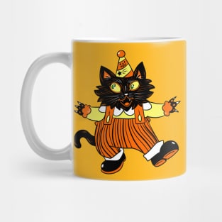 Cartoon Halloween Clown Cat Mug